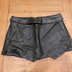 Zara leather skort